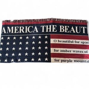 “America The Beautiful” Tapestry Blanket - Patriotic Danbury Mint USA